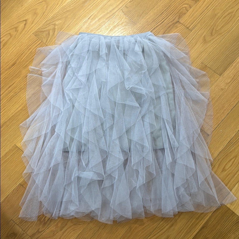 Elegant Gray Tulle Skirt